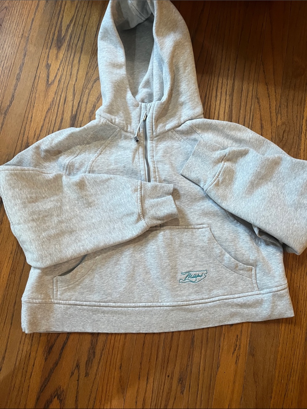 lululemon athletica Light Gray Half-Zip Hoodie